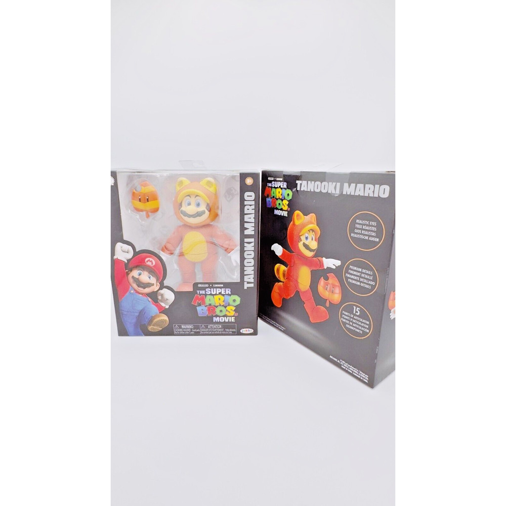 The Super Mario Bros. Movie - Tanooki Mario Figure x2